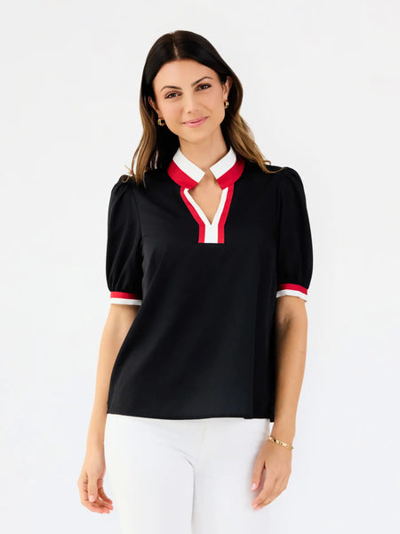 Red White and Black Top