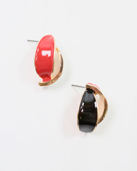 Cora Game Day Earring Red Black