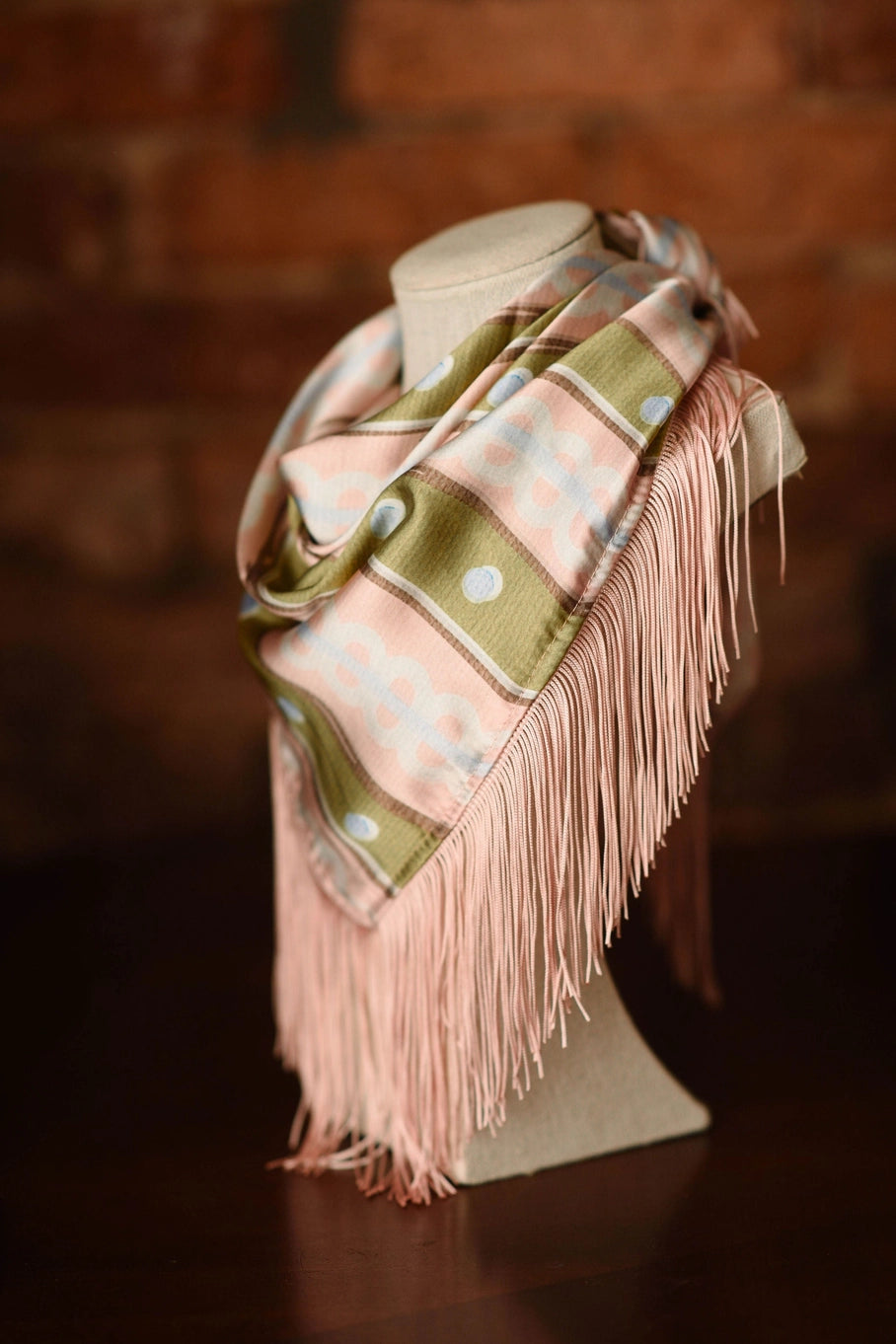 Olive and Pink Scarf