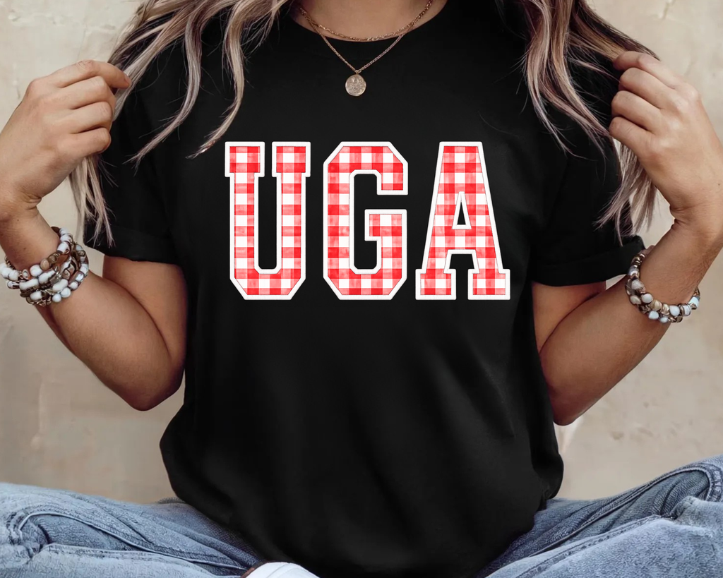 Go Dawgs Gingham Tee
