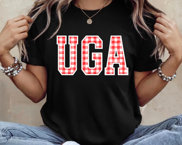 Go Dawgs Gingham Tee
