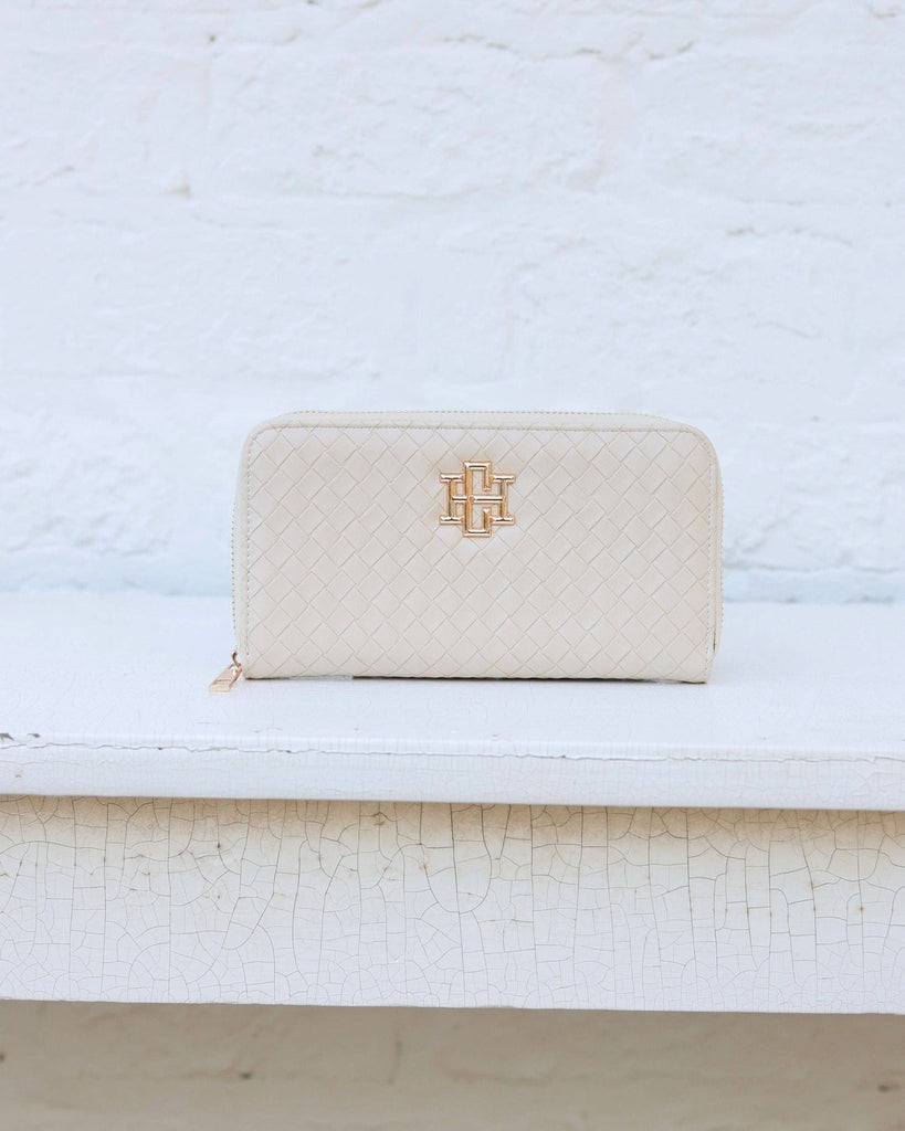 Penelope Wallet Woven Almond