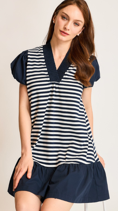 All Is Well Navy Dress