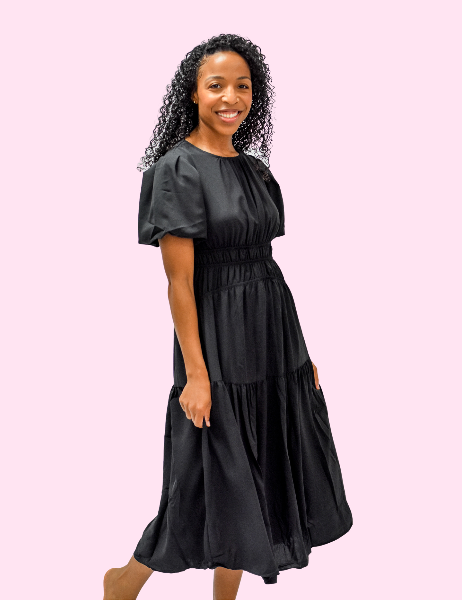Midi Black Dress