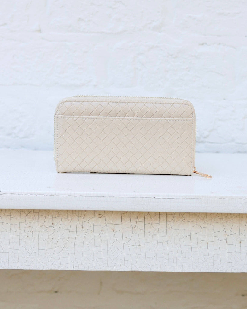 Penelope Wallet Woven Almond