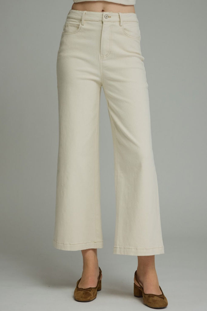 Coastal Cream Cropped Pants