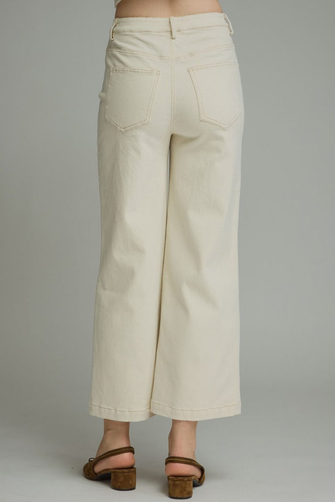 Coastal Cream Cropped Pants